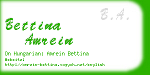 bettina amrein business card